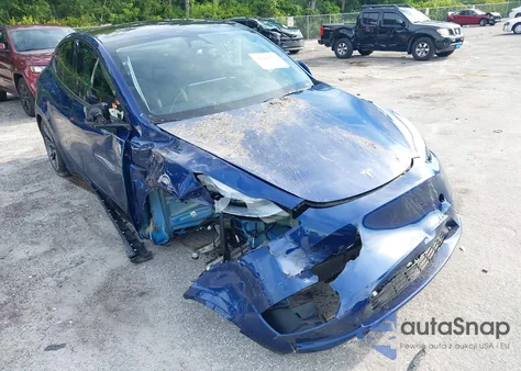 2025 Tesla Model Y Long Range Dual Motor All-Wheel Drive from USA, damaged, VIN 7SAYGDED6SF265501